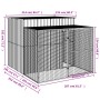 Caseta perros con corral acero galvanizado gris 214x253x181 cm von , Hundehütten - Ref: Foro24-3189131, Preis: 469,82 €, Raba...