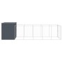 Caseta perros con corral acero galvanizado gris 214x661x181 cm de , Casetas para perros - Ref: Foro24-3189133, Precio: 695,44...