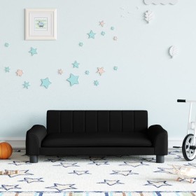 Sofá para niños de tela negro 90x53x30 cm by , Baby and Toddler Furniture - Ref: Foro24-3196262, Price: 96,09 €, Discount: %