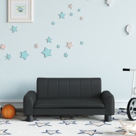 Sofá para niños de cuero sintético negro 70x45x30 cm by , Baby and Toddler Furniture - Ref: Foro24-3196274, Price: 79,90 €, D...