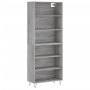 Aparador alto madera de ingeniería gris Sonoma 69,5x32,5x180 cm by , Sideboards - Ref: Foro24-3189571, Price: 112,64 €, Disco...