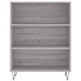 Aparador alto madera de ingeniería gris Sonoma 69,5x32,5x180 cm by , Sideboards - Ref: Foro24-3189571, Price: 112,64 €, Disco...