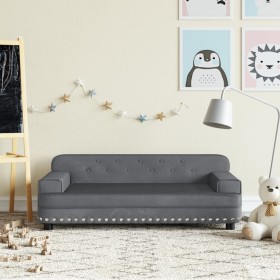 Sofá para niños de terciopelo gris oscuro 90x53x30 cm von , Baby- und Kleinkindmöbel - Ref: Foro24-3196281, Preis: 118,81 €, ...