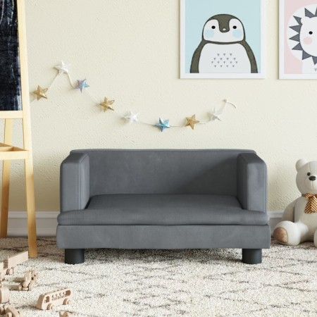 Sofá para niños de terciopelo gris oscuro 60x40x30 cm by , Baby and Toddler Furniture - Ref: Foro24-3196319, Price: 67,35 €, ...