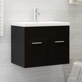 Black engineered wood cabinet with sink by vidaXL, bathroom vanities - Ref: Foro24-3070821, Price: 140,01 €, Discount: %