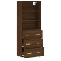 Aparador alto madera contrachapada marrón roble 69,5x34x180 cm von , Sideboards - Ref: Foro24-3189364, Preis: 166,69 €, Rabat...