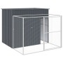 Caseta perros con corral acero galvanizado gris 214x253x181 cm von , Hundehütten - Ref: Foro24-3189119, Preis: 430,48 €, Raba...