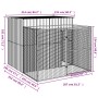 Caseta perros con corral acero galvanizado gris 214x253x181 cm von , Hundehütten - Ref: Foro24-3189119, Preis: 430,48 €, Raba...