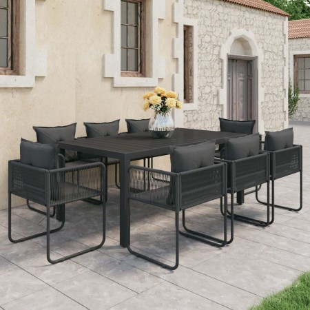 Set de comedor de jardín de 9 piezas PVC ratán negro von , Gartensets - Ref: Foro24-3060105, Preis: 785,76 €, Rabatt: %