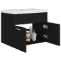Black engineered wood cabinet with sink by vidaXL, bathroom vanities - Ref: Foro24-3070821, Price: 139,19 €, Discount: %