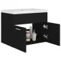 Black engineered wood cabinet with sink by vidaXL, bathroom vanities - Ref: Foro24-3070821, Price: 140,82 €, Discount: %