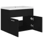 Black engineered wood cabinet with sink by vidaXL, bathroom vanities - Ref: Foro24-3070821, Price: 140,82 €, Discount: %