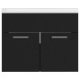 Black engineered wood cabinet with sink by vidaXL, bathroom vanities - Ref: Foro24-3070821, Price: 139,19 €, Discount: %