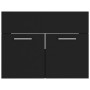 Black engineered wood cabinet with sink by vidaXL, bathroom vanities - Ref: Foro24-3070821, Price: 139,19 €, Discount: %
