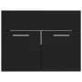 Black engineered wood cabinet with sink by vidaXL, bathroom vanities - Ref: Foro24-3070821, Price: 140,82 €, Discount: %