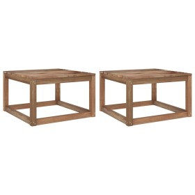 Mesas de palets de jardín 2 uds madera impregnada 60x60x36,5 cm