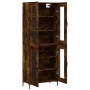 Aparador alto madera contrachapada roble ahumado 69,5x34x180 cm by , Sideboards - Ref: Foro24-3198278, Price: 172,36 €, Disco...