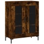Aparador alto madera contrachapada roble ahumado 69,5x34x180 cm by , Sideboards - Ref: Foro24-3198278, Price: 172,36 €, Disco...