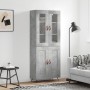 Aparador alto madera contrachapada gris hormigón 69,5x34x180 cm von , Sideboards - Ref: Foro24-3198317, Preis: 169,17 €, Raba...