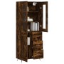 Aparador alto madera contrachapada roble ahumado 69,5x34x180 cm de , Aparadores - Ref: Foro24-3198638, Precio: 158,39 €, Desc...