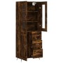 Aparador alto madera contrachapada roble ahumado 69,5x34x180 cm de , Aparadores - Ref: Foro24-3198638, Precio: 158,39 €, Desc...