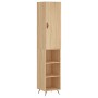 Aparador de madera contrachapada roble Sonoma 34,5x34x180 cm by , Sideboards - Ref: Foro24-3198956, Price: 92,89 €, Discount: %