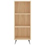 Aparador de madera contrachapada roble Sonoma 34,5x34x180 cm by , Sideboards - Ref: Foro24-3198956, Price: 92,89 €, Discount: %