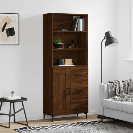 Aparador alto madera contrachapada marrón roble 69,5x34x180 cm von , Sideboards - Ref: Foro24-3190028, Preis: 153,21 €, Rabat...