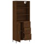 Aparador alto madera contrachapada marrón roble 69,5x34x180 cm von , Sideboards - Ref: Foro24-3190028, Preis: 153,21 €, Rabat...