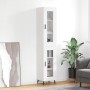 Aparador alto madera contrachapada blanco 34,5x34x180 cm by , Sideboards - Ref: Foro24-3199441, Price: 105,27 €, Discount: %