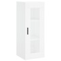 Aparador alto madera contrachapada blanco 34,5x34x180 cm by , Sideboards - Ref: Foro24-3199441, Price: 105,27 €, Discount: %