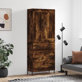 Aparador alto madera contrachapada roble ahumado 69,5x34x180 cm von , Sideboards - Ref: Foro24-3199758, Preis: 173,85 €, Raba...