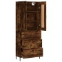 Aparador alto madera contrachapada roble ahumado 69,5x34x180 cm von , Sideboards - Ref: Foro24-3199758, Preis: 175,92 €, Raba...