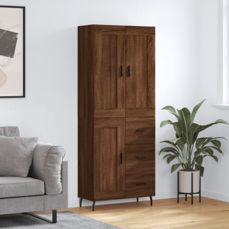 Aparador alto madera contrachapada marrón roble 69,5x34x180 cm by , Sideboards - Ref: Foro24-3200024, Price: 192,29 €, Discou...
