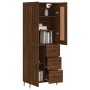 Aparador alto madera contrachapada marrón roble 69,5x34x180 cm by , Sideboards - Ref: Foro24-3200024, Price: 192,29 €, Discou...