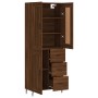 Aparador alto madera contrachapada marrón roble 69,5x34x180 cm by , Sideboards - Ref: Foro24-3200024, Price: 192,29 €, Discou...