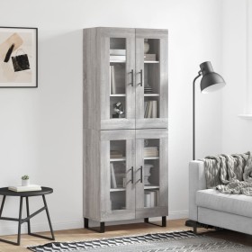Aparador alto madera contrachapada gris sonoma 69,5x34x180 cm von , Sideboards - Ref: Foro24-3198303, Preis: 161,78 €, Rabatt: %