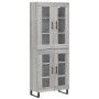 Aparador alto madera contrachapada gris sonoma 69,5x34x180 cm de , Aparadores - Ref: Foro24-3198303, Precio: 163,64 €, Descue...