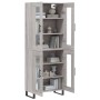 Aparador alto madera contrachapada gris sonoma 69,5x34x180 cm de , Aparadores - Ref: Foro24-3198303, Precio: 163,64 €, Descue...