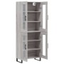 Aparador alto madera contrachapada gris sonoma 69,5x34x180 cm de , Aparadores - Ref: Foro24-3198303, Precio: 163,64 €, Descue...