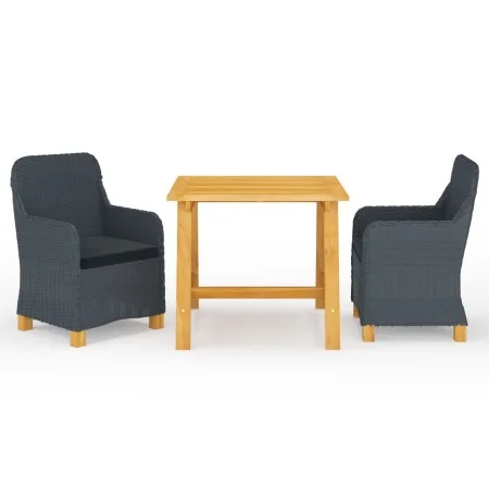 Juego de comedor para jardín 3 piezas gris oscuro de vidaXL, Conjuntos de jardín - Ref: Foro24-3068731, Precio: 317,02 €, Des...