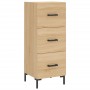 Aparador de madera contrachapada roble Sonoma 34,5x34x180 cm by , Sideboards - Ref: Foro24-3200196, Price: 119,80 €, Discount: %