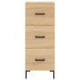 Aparador de madera contrachapada roble Sonoma 34,5x34x180 cm by , Sideboards - Ref: Foro24-3200196, Price: 119,80 €, Discount: %