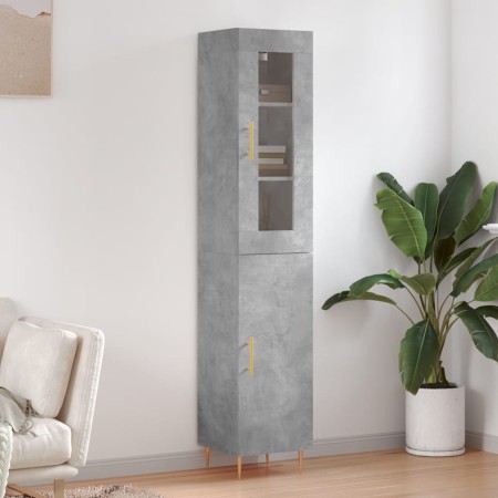 Aparador de madera contrachapada gris hormigón 34,5x34x180 cm von , Sideboards - Ref: Foro24-3199165, Preis: 93,91 €, Rabatt: %