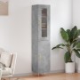 Aparador de madera contrachapada gris hormigón 34,5x34x180 cm de , Aparadores - Ref: Foro24-3199165, Precio: 95,21 €