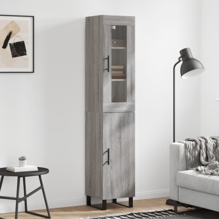 Aparador alto madera contrachapada gris Sonoma 34,5x34x180 cm de , Aparadores - Ref: Foro24-3199199, Precio: 125,15 €, Descue...