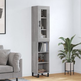 Aparador alto madera contrachapada gris Sonoma 34,5x34x180 cm von , Sideboards - Ref: Foro24-3199391, Preis: 98,53 €, Rabatt: %