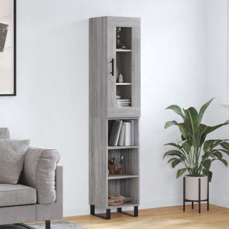 Aparador alto madera contrachapada gris Sonoma 34,5x34x180 cm von , Sideboards - Ref: Foro24-3199391, Preis: 98,45 €, Rabatt: %