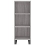Aparador alto madera contrachapada gris Sonoma 34,5x34x180 cm von , Sideboards - Ref: Foro24-3199391, Preis: 98,45 €, Rabatt: %