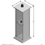 FMD Mesita decorativa con puerta gris 88,5 cm de , Mesas auxiliares - Ref: Foro24-447419, Precio: 85,22 €, Descuento: %